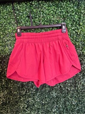 lululemon athletica red Athletic Shorts with Zip Pocket